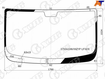 8 899 р. Стекло лобовое Peugeot Boxer 06-  Citroen Jumper 06-  Fiat Ducato 06- XYG 3750AGNVWZ1P LFW/X  с доставкой в г. Майкоп. Увеличить фотографию 1