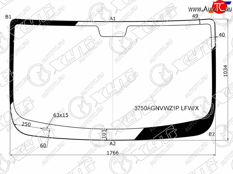 8 899 р. Стекло лобовое Peugeot Boxer 06-  Citroen Jumper 06-  Fiat Ducato 06- XYG 3750AGNVWZ1P LFW/X  с доставкой в г. Майкоп