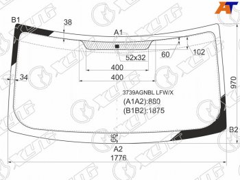 6 899 р. Стекло лобовое Ford Transit 00-14 XYG 3739AGNBL LFW/X  с доставкой в г. Майкоп. Увеличить фотографию 1