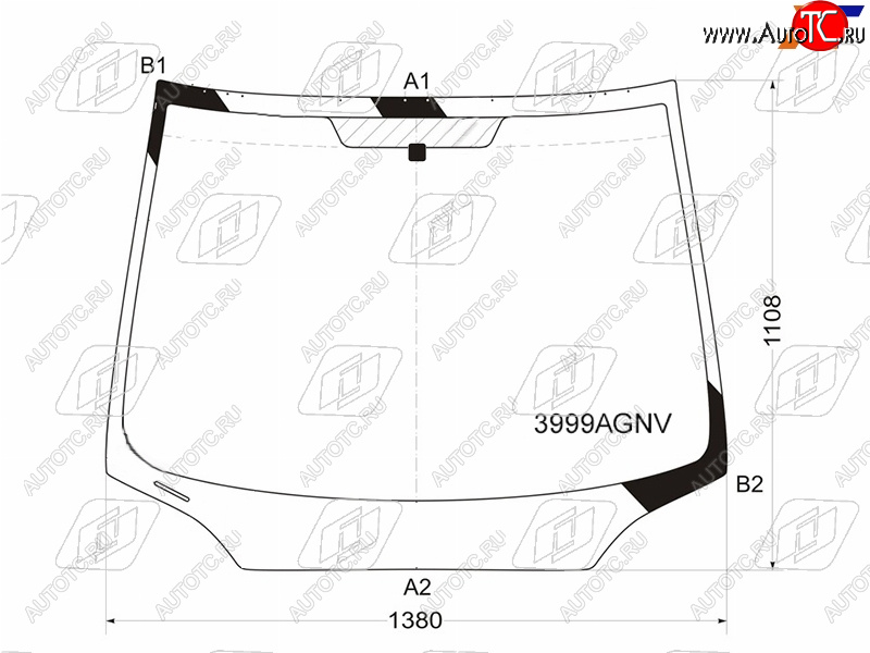 6 399 р. Стекло лобовое (4D SED) Honda Civic 05-12  Civic USA 05-08 FUYAO 3999AGNV  с доставкой в г. Майкоп