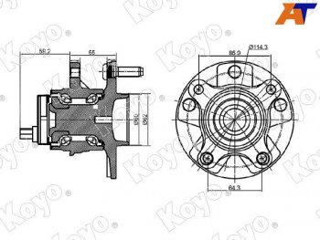 Ступичный узел передправ TOYOTA MARK XLEXUS GS300 05- KOYO 3DACF027F-8BS