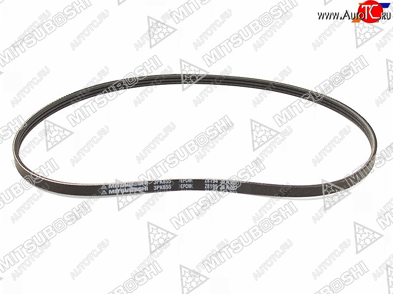 299 р. Ремень поликлиновой NISSAN B15G10Y11C34V10, QG1#RB20E (PS) MITSUBOSHI 3PK855  с доставкой в г. Майкоп