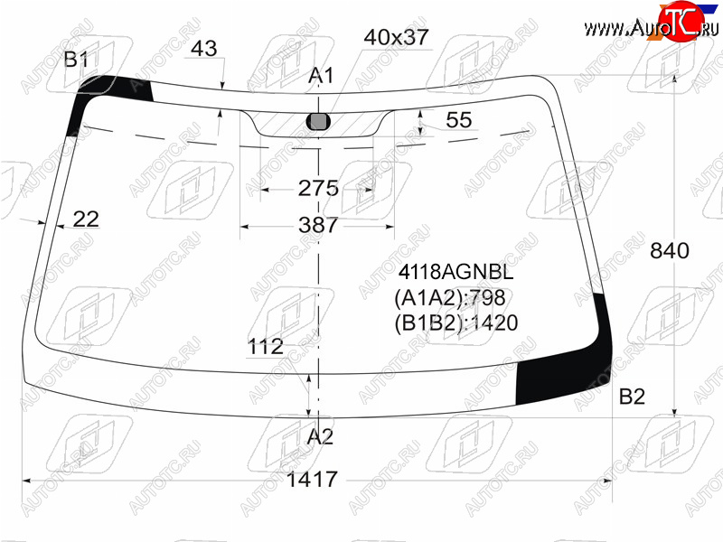5 699 р. Стекло лобовое (Сборка Россия) Hyundai Accent 99-12  Verna 00-06  ТагАЗ Accent 99-12               FUYAO 4118AGNBL  с доставкой в г. Майкоп