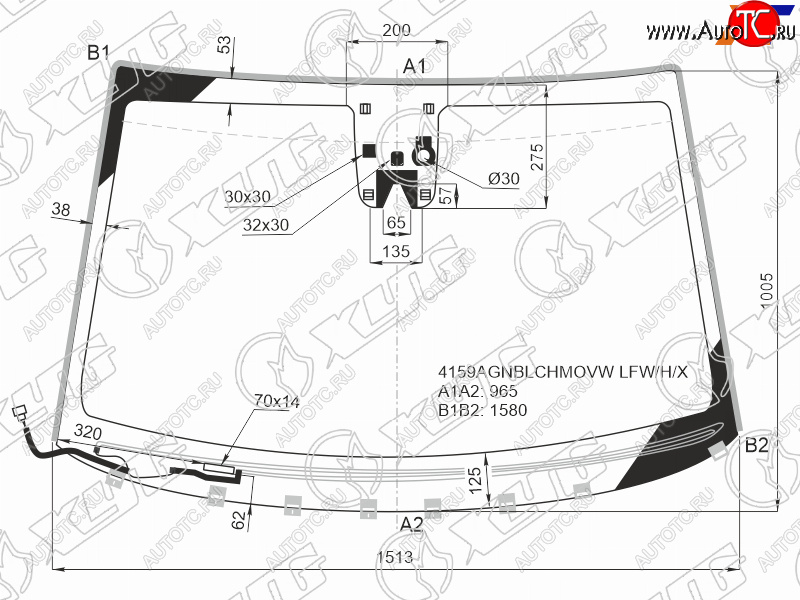 10 249 р. Стекло лобовое (Обогрев щеток Камера Датчик дождя Молдинг) Hyundai Tucson 15-21 XYG 4159AGNBLCHMOVW LFW/H/X  с доставкой в г. Майкоп