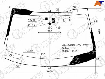 6 599 р. Стекло лобовое (Датчик дождя Место под датчик запотевания) Kia Optima 16-21 XYG 4448AGNBLMOV LFW/X  с доставкой в г. Майкоп. Увеличить фотографию 2