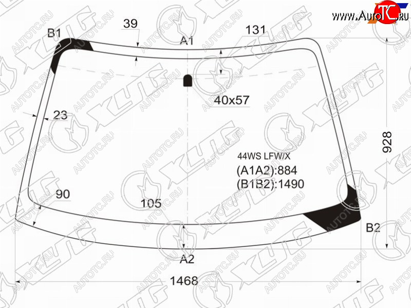 5 999 р. Стекло лобовое Subaru Impreza 00-07  Impreza WRX 00-07  Impreza WRX STI 00-07 XYG 44WS LFW/X  с доставкой в г. Майкоп