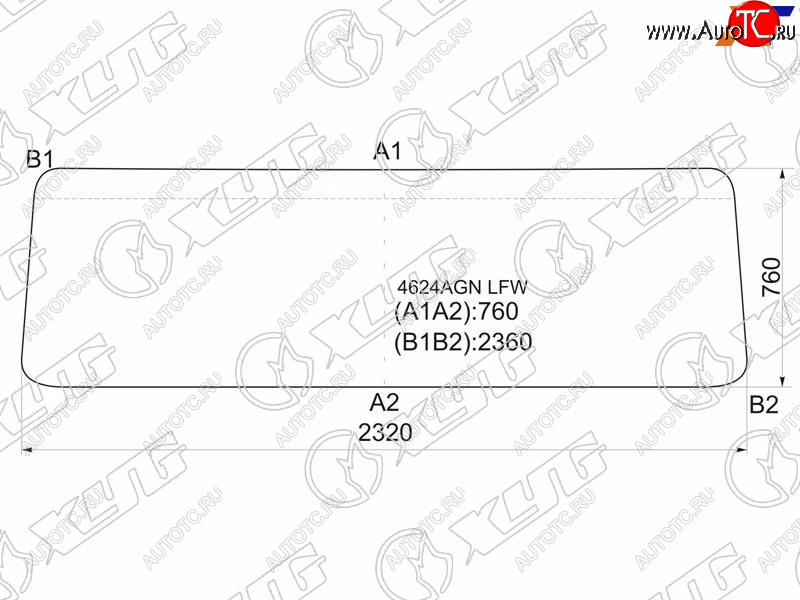 12 549 р. Стекло лобовое DAF 95 88-08 XYG 4624AGN LFW  с доставкой в г. Майкоп
