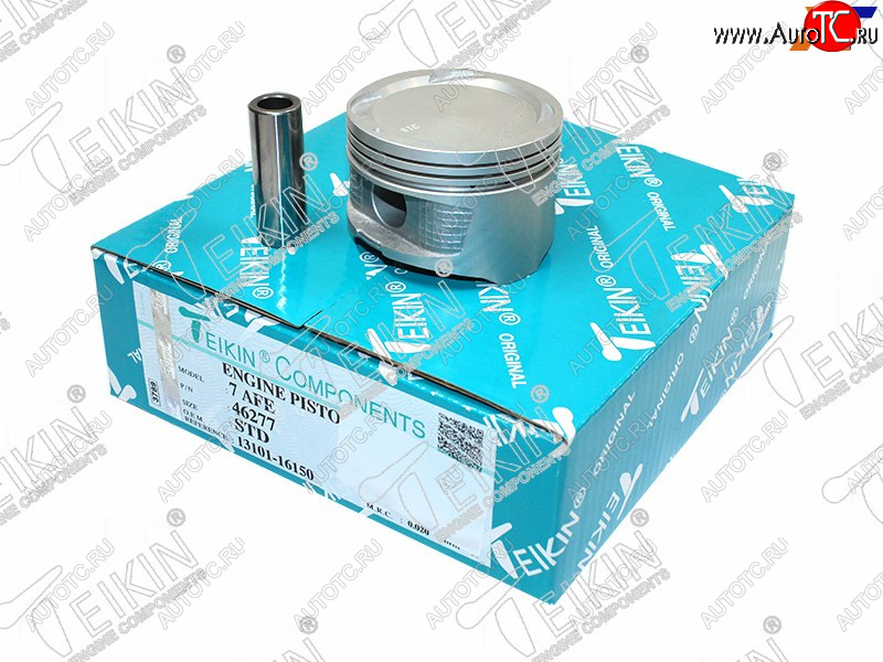 5 599 р. Комплект поршней с пальцами TEIKIN (7AFE) Toyota Carina Е210 седан дорестайлинг (1996-1998)  с доставкой в г. Майкоп
