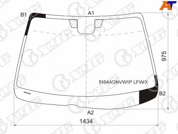 6 999 р. Стекло лобовое Mazda 6 05-08 XYG 5164AGNVW1P LFW/X  с доставкой в г. Майкоп. Увеличить фотографию 1