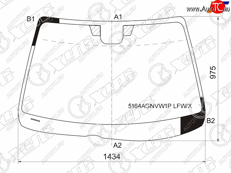 6 999 р. Стекло лобовое Mazda 6 05-08 XYG 5164AGNVW1P LFW/X  с доставкой в г. Майкоп