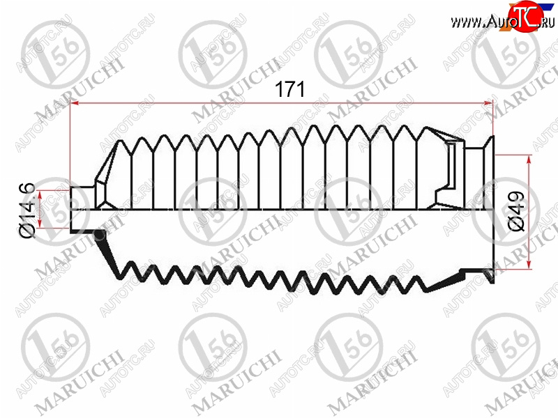 929 р. Пыльник рулевой рейки                                                                                MARUICHI 52-483  с доставкой в г. Майкоп