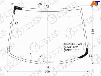 4 649 р. Стекло лобовое Smart Fortwo 98-07 XYG 5350AGNBL LFW/X  с доставкой в г. Майкоп. Увеличить фотографию 1