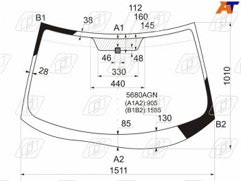 6 199 р. Стекло лобовое Mitsubishi Outlander 05-12  Citroen C-Crosser 07-12  Peugeot 4007 07-14 FUYAO 5680AGN  с доставкой в г. Майкоп. Увеличить фотографию 1