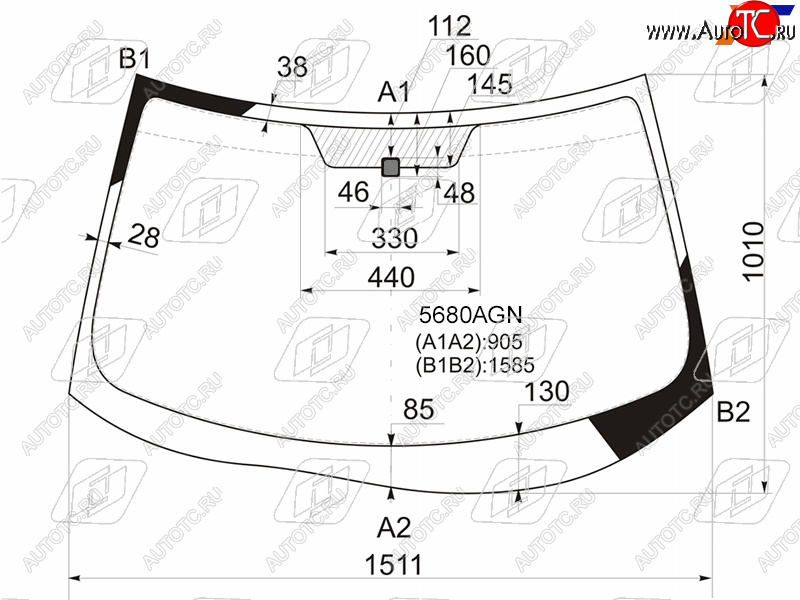 6 199 р. Стекло лобовое Mitsubishi Outlander 05-12  Citroen C-Crosser 07-12  Peugeot 4007 07-14 FUYAO 5680AGN  с доставкой в г. Майкоп