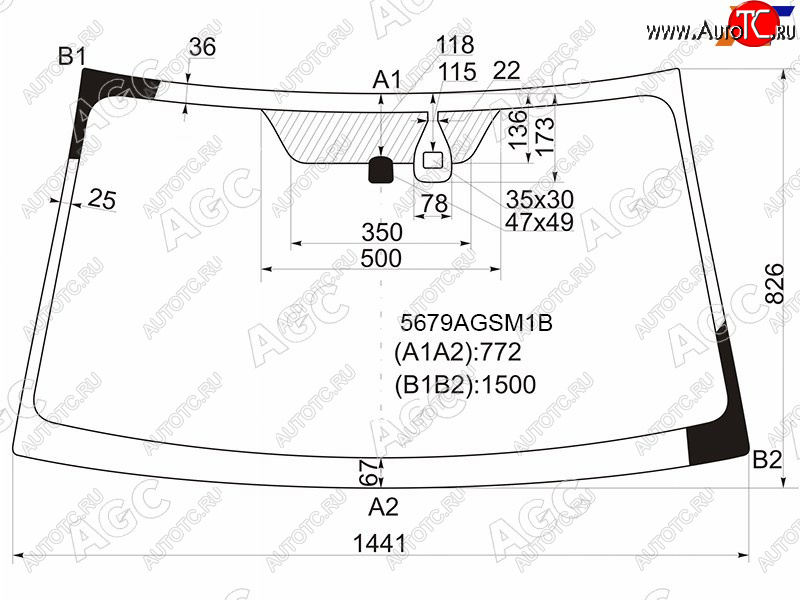 9 949 р. Стекло лобовое + дд MITSUBISHI L200 06-15 PAJEROMONTERO SPORT 08-15                                AGC 5679AGSM1B  с доставкой в г. Майкоп