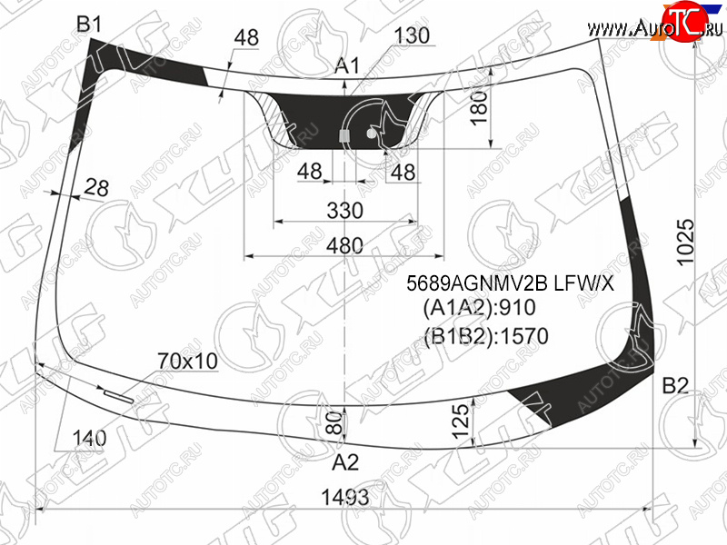 7 699 р. Стекло лобовое (Датчик дождя) Mitsubishi ASX 10-16  Citroen C4 Aircross 12-16  Peugeot 4008 12-15 XYG 5689AGNMV2B LFW/X  с доставкой в г. Майкоп