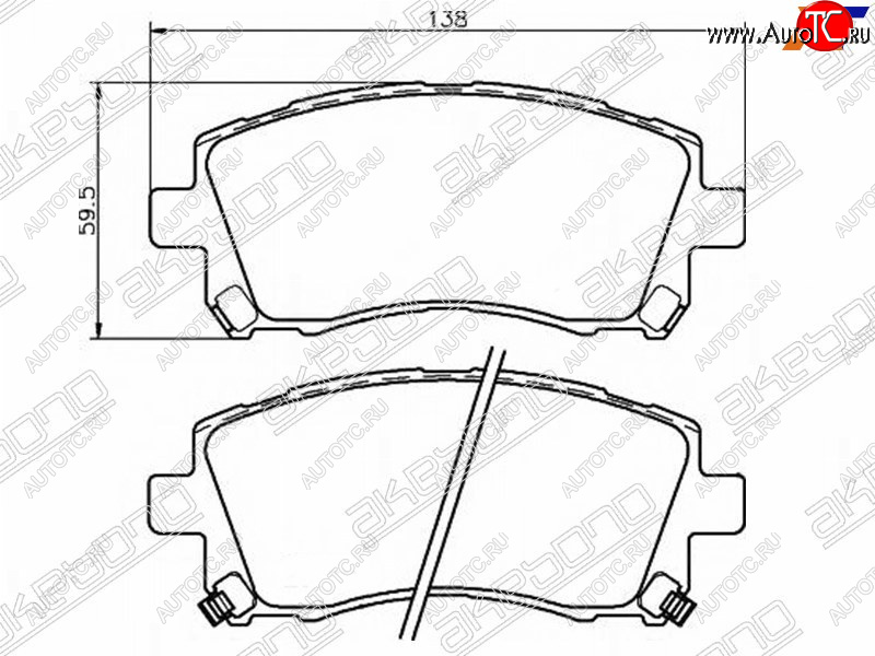 2 149 р. Колодки тормозные AKEBONO (передние) Subaru Forester SF рестайлинг (2000-2002)  с доставкой в г. Майкоп