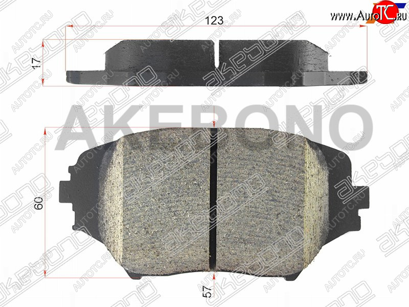 2 389 р. Колодки тормозные AKEBONO (передние) Toyota RAV4 CA20 3 дв. дорестайлинг (2000-2003)  с доставкой в г. Майкоп