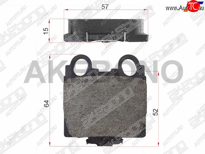 1 339 р. Колодки тормозные AKEBONO (задние) Toyota Mark 2 X110 седан дорестайлинг (2000-2002)  с доставкой в г. Майкоп