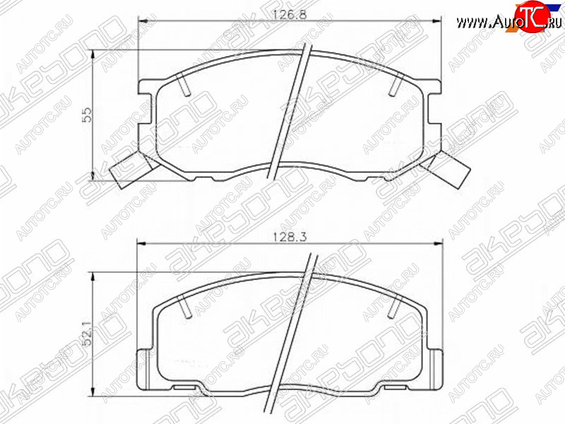 1 699 р. Колодки тормозные AKEBONO (передние) Toyota LiteAce Noah (1996-2001)  с доставкой в г. Майкоп