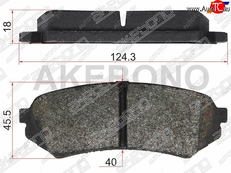 2 199 р. Колодки тормозные AKEBONO (задние) Toyota Land Cruiser 100 1-ый рестайлинг (2002-2005)  с доставкой в г. Майкоп