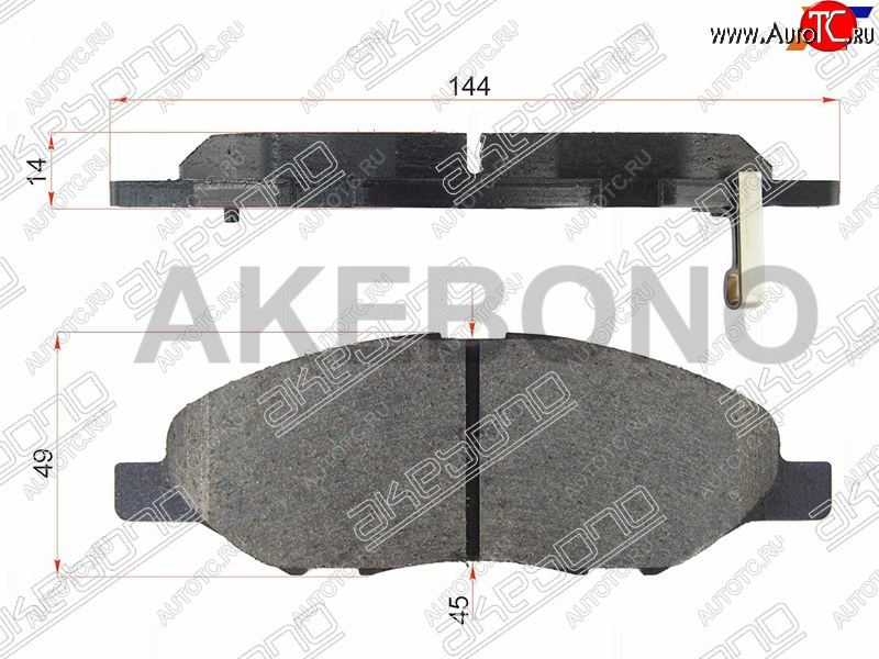 2 099 р. Колодки тормозные AKEBONO (передние) Nissan Note 1 E11 дорестайлинг (2004-2008)  с доставкой в г. Майкоп