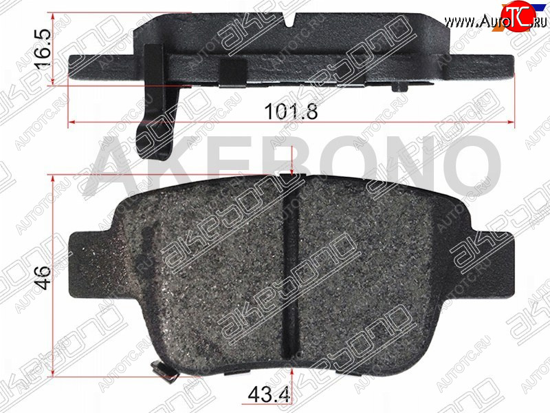 1 459 р. Задние тормозные колодки AKEBONO Toyota Alphard H20 дорестайлинг (2008-2011)  с доставкой в г. Майкоп