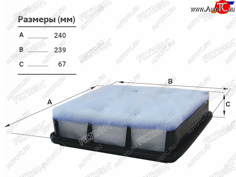 919 р. Фильтр воздушный FILTRON  Mitsubishi L200 ( 3 K74T,  4,  5 KK,KL) - Pajero Sport ( PB,  QE,  QF)  с доставкой в г. Майкоп