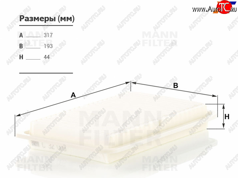 1 079 р. Фильтр воздушный MANN  Toyota Harrier ( XU30,  XU60,  XU80) - Kluger ( XU40,  XU50)  с доставкой в г. Майкоп