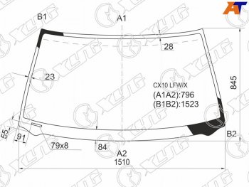 7 599 р. Стекло лобовое Toyota Avalon 94-00 XYG CX10 LFW/X  с доставкой в г. Майкоп. Увеличить фотографию 1