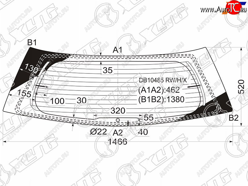 10 999 р. Стекло заднее с обогревом CADILLAC SRX 04-10 XYG DB10485 RW/H/X, db10485rwhx XYG DB10485 RW/H/X  с доставкой в г. Майкоп