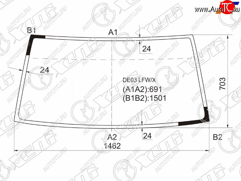 4 649 р. Стекло лобовое Mitsubishi Delica 89-99  Hyundai Grace 93-03  Porter 98-10  Mitsubishi L300 87-98 XYG DE03 LFW/X  с доставкой в г. Майкоп