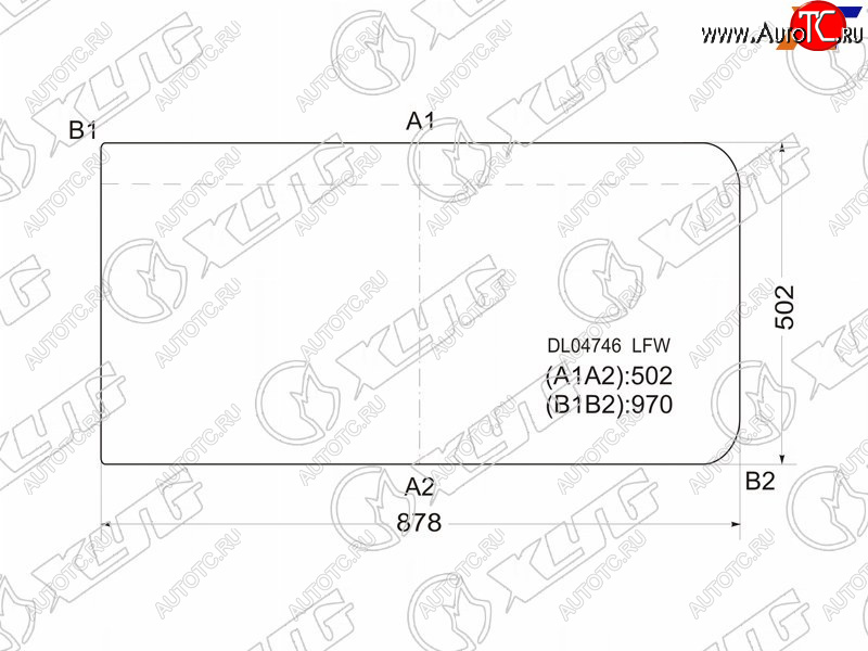 4 999 р. Стекло лобовое Freightliner Fld 89- XYG DL04746 LFW  с доставкой в г. Майкоп
