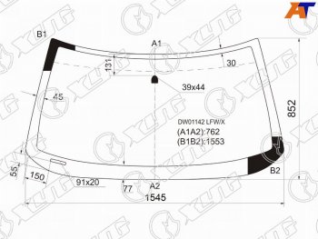 5 449 р. Стекло лобовое Jeep Grand Cherokee 92-98 XYG DW01142 LFW/X  с доставкой в г. Майкоп. Увеличить фотографию 1
