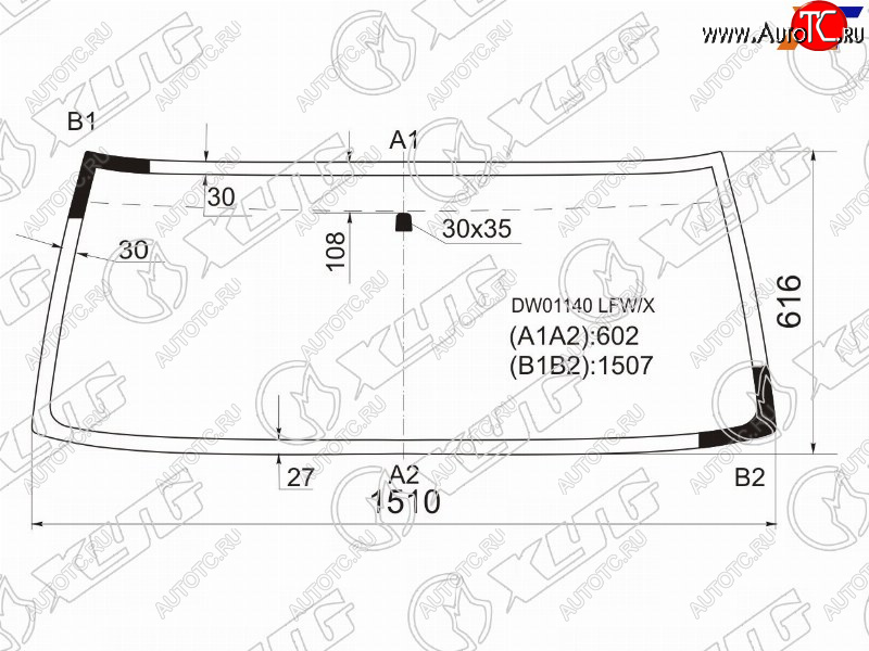 6 499 р. Стекло лобовое Jeep Cherokee 83-01  Wrangler 86-96 XYG DW01140 LFW/X  с доставкой в г. Майкоп