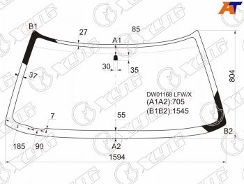 5 199 р. Стекло лобовое Chevrolet Blazer 94-05 XYG DW01168 LFW/X  с доставкой в г. Майкоп. Увеличить фотографию 1
