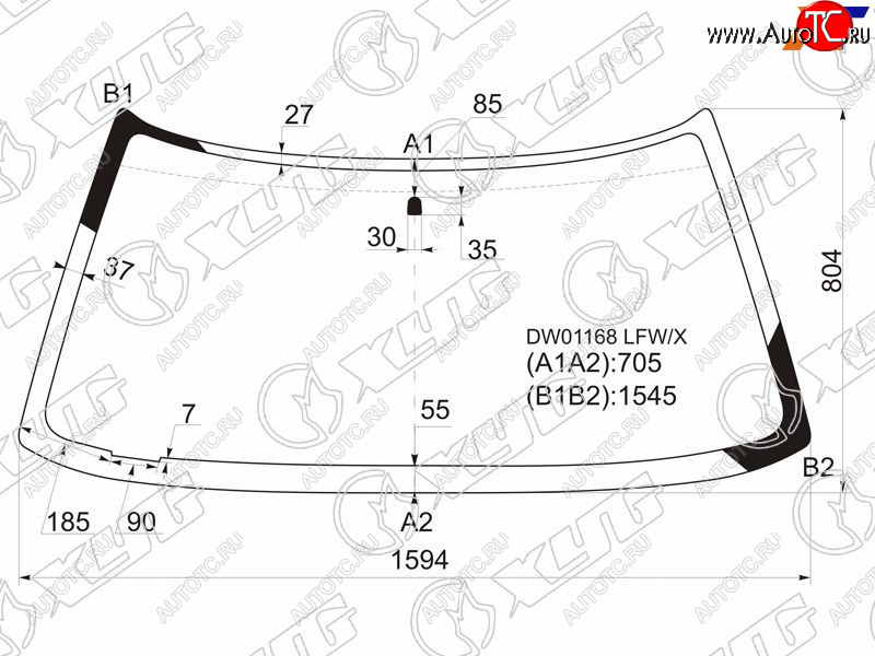 5 199 р. Стекло лобовое Chevrolet Blazer 94-05 XYG DW01168 LFW/X  с доставкой в г. Майкоп