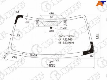 7 199 р. Стекло лобовое FORD EXPLORER 03-10/LINCOLN AVIATOR 03-05 XYG DW01417 LFW/X, dw01417lfwx XYG DW01417 LFW/X  с доставкой в г. Майкоп. Увеличить фотографию 1