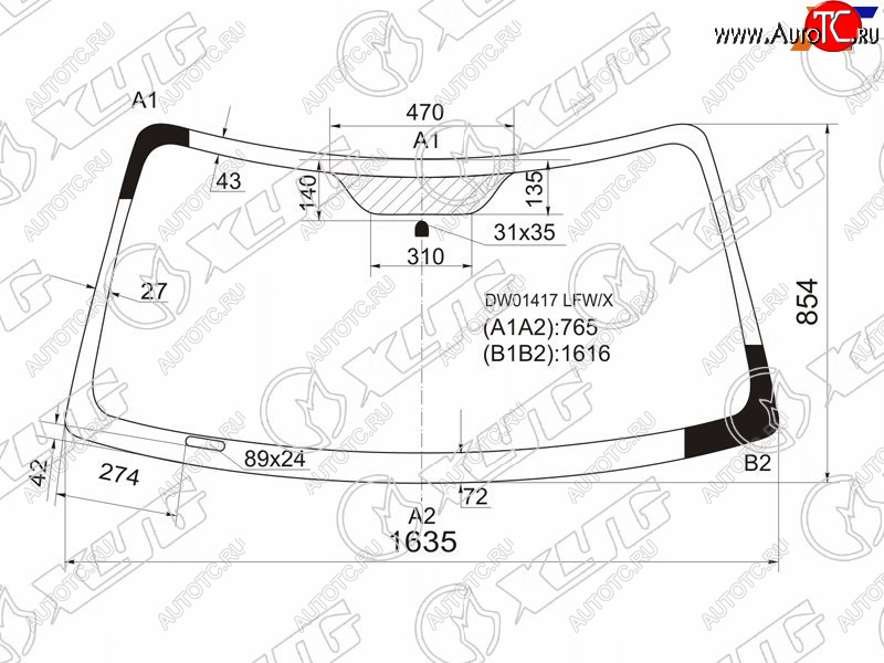 7 199 р. Стекло лобовое FORD EXPLORER 03-10/LINCOLN AVIATOR 03-05 XYG DW01417 LFW/X, dw01417lfwx XYG DW01417 LFW/X  с доставкой в г. Майкоп