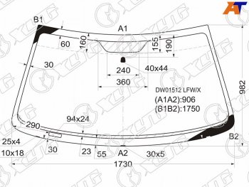 7 299 р. Стекло лобовое Dodge Ram 01-08 XYG DW01512 LFW/X  с доставкой в г. Майкоп. Увеличить фотографию 1