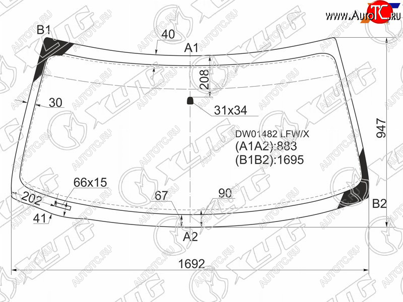 7 999 р. Стекло лобовое Ford Expedition 96-06  F150 96-04  Lincoln Navigator 97-06 XYG DW01482 LFW/X  с доставкой в г. Майкоп