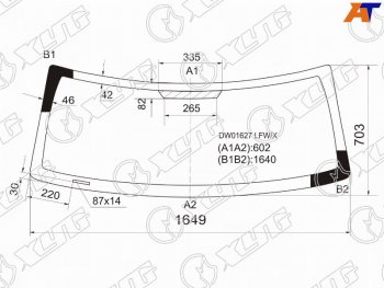 6 649 р. Стекло лобовое JEEP COMMANDER 05-10 XYG DW01627 LFW/X  с доставкой в г. Майкоп. Увеличить фотографию 1