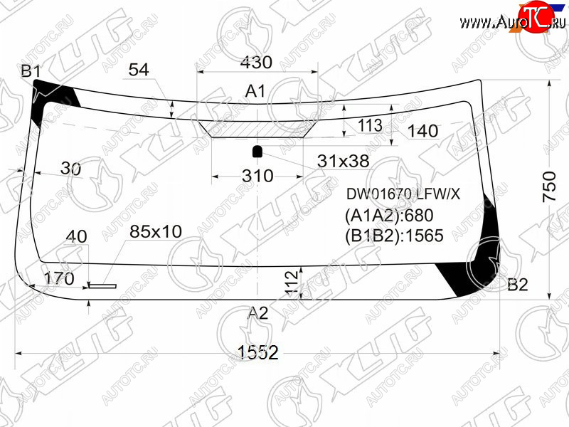 5 349 р. Стекло лобовое DODGE NITRO 06-11 XYG DW01670 LFW/X  с доставкой в г. Майкоп