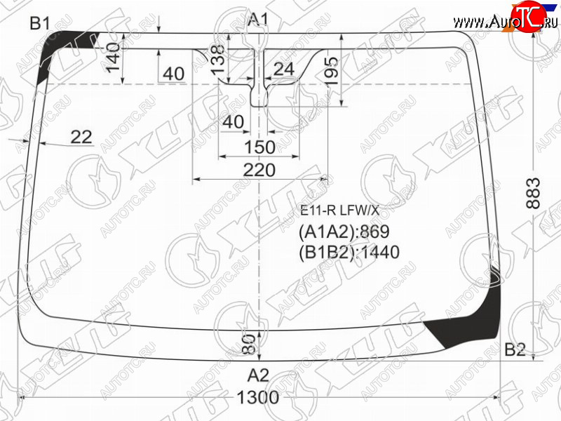 5 849 р. Стекло лобовое Nissan Note 05-13 XYG E11-R LFW/X  с доставкой в г. Майкоп