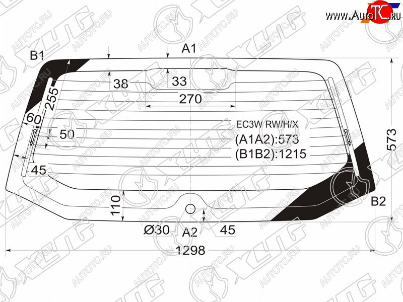 2 399 р. Стекло заднее с обогревом MITSUBISHI LEGNUM 5D WGN 98-02 XYG EC3W RW/H/X, ec3wrwhx XYG EC3W RW/H/X  с доставкой в г. Майкоп