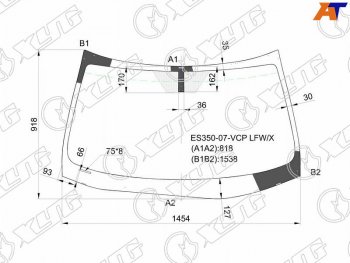 8 649 р. Стекло лобовое Lexus ES 06-12 XYG ES350-07-VCP LFW/X  с доставкой в г. Майкоп. Увеличить фотографию 1