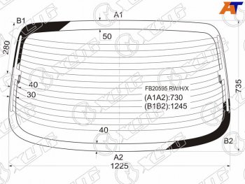 5 549 р. Стекло заднее с обогревом DAEWOO LEGANZA 4D 97-02                                                    XYG FB20595 RW/H/X  с доставкой в г. Майкоп. Увеличить фотографию 1