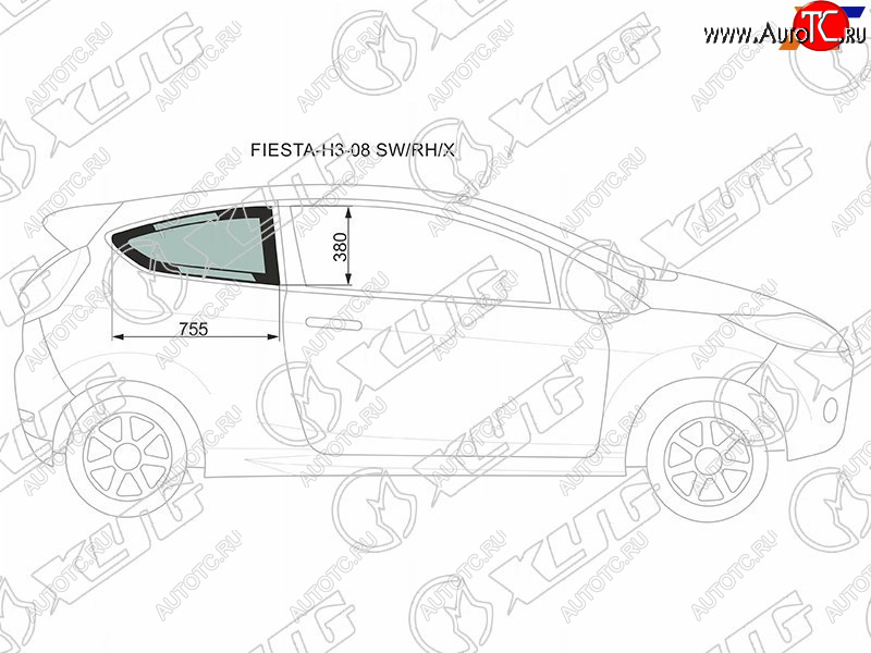 267 р. Стекло кузова (собачник) заднее правое FORD FIESTA 3D 08- XYG FIESTA-H3-08 SW/RH/X, fiestah308swrhx<h2>Заявлена применимость к автомобилям:</h2><ul><li>FORD FIESTA 08- 3D</li></ul> XYG FIESTA-H3-08 SW/RH/X  с доставкой в г. Майкоп