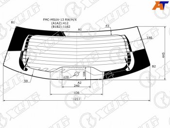 13 949 р. Стекло заднее (Цвет зеленый Обогрев Антенна) Ford EcoSport 14-23 XYG FMC-MSUV-13 RW/H/X  с доставкой в г. Майкоп. Увеличить фотографию 1