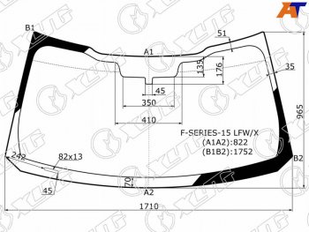 8 649 р. Стекло лобовое Ford F150 14-20  F250 16-19 XYG F-SERIES-15 LFW/X  с доставкой в г. Майкоп. Увеличить фотографию 1